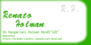 renato holman business card